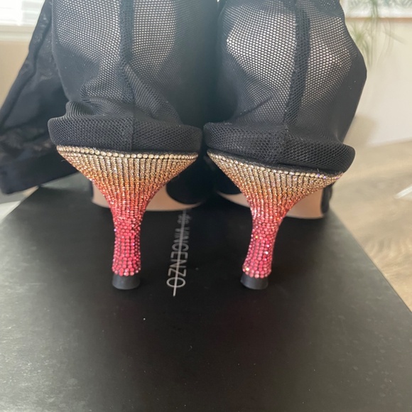 MARCO de VINCENZO Sheer Mesh Swarovski Crystal Stocking Boot Size 39 - Picture 6 of 14